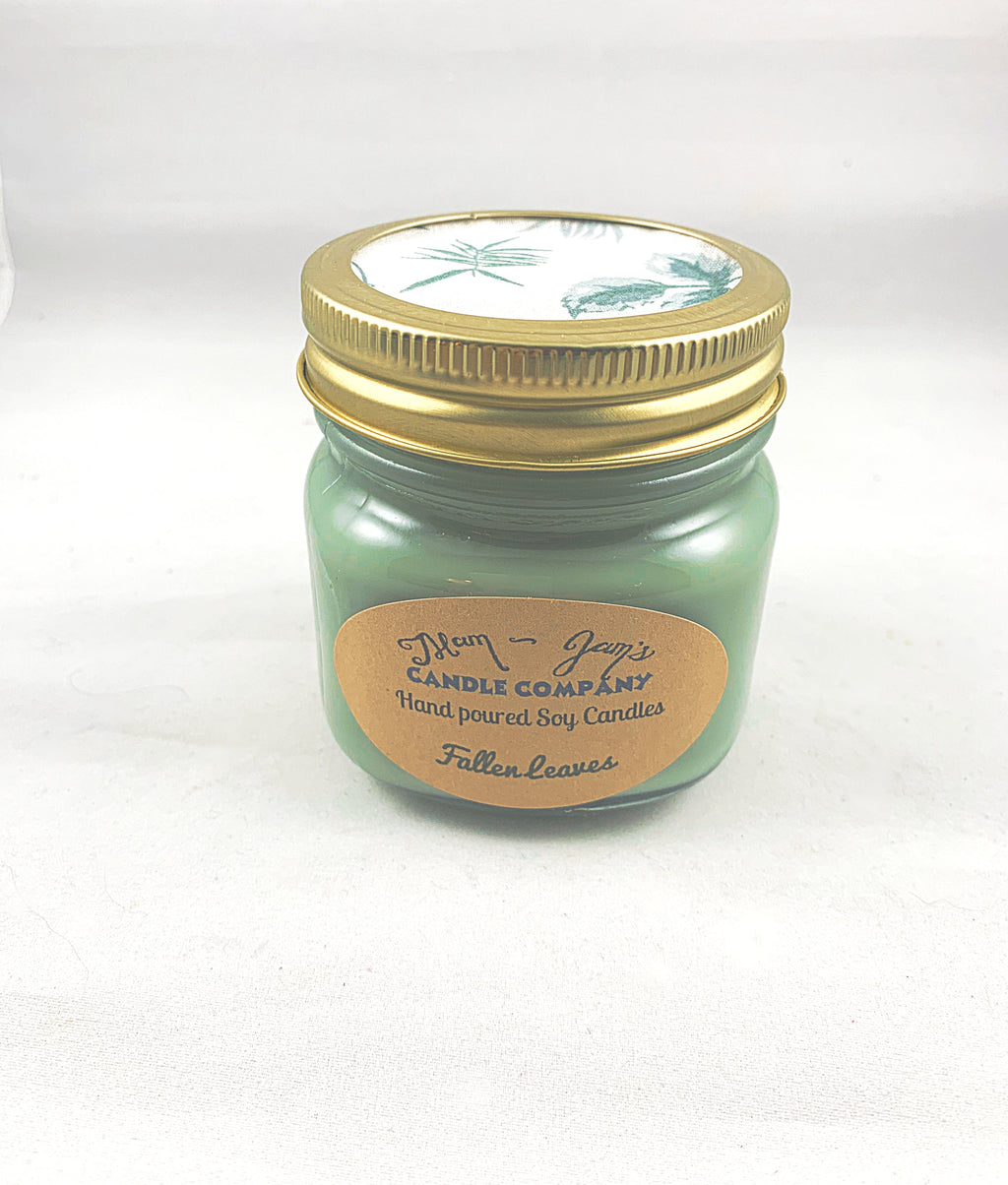 Fallen Leaves Soy Candle – Warm & Earthy Autumn Scent | Mam Jam’s