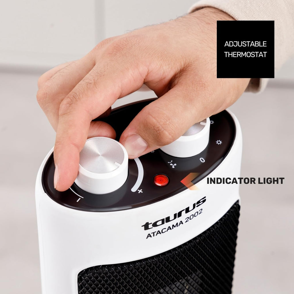 Taurus Tropicano 2400 Calefactor Eléctrico 2400W, Termostato, Ventilador
