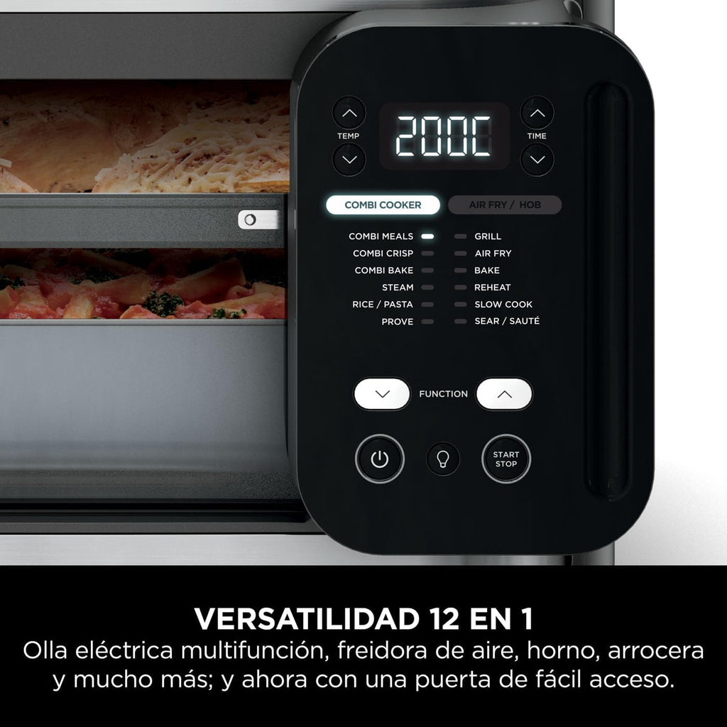 Ninja Combi, Olla Eléctrica Multifunción 12 en 1, Comidas Familiares, Gris