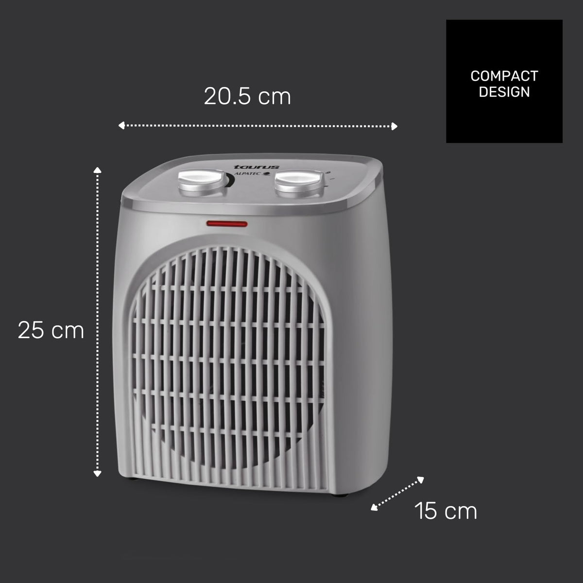 Taurus Tropicano 2400 Calefactor Eléctrico 2400W, Termostato, Ventilador