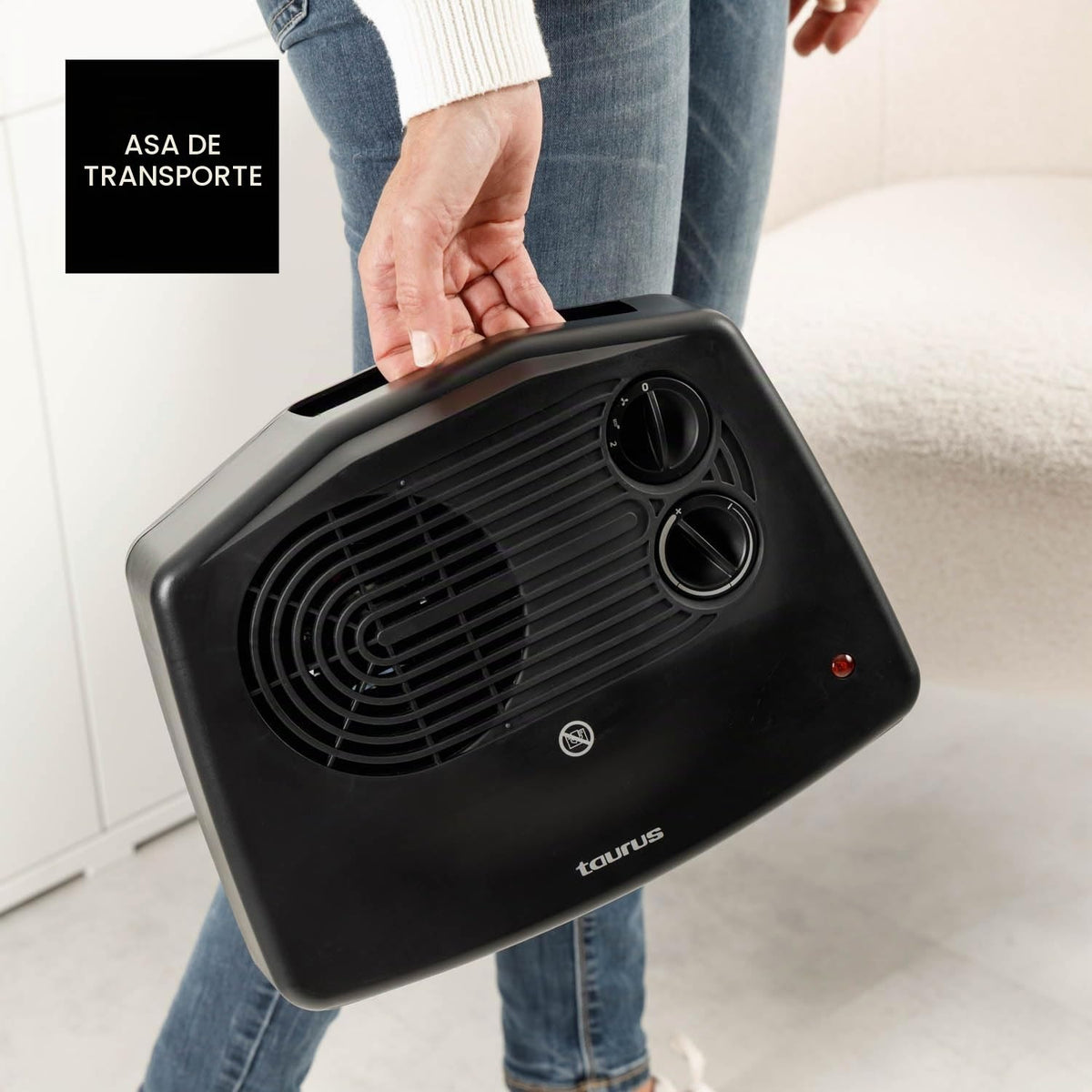 Taurus Tropicano 2400 Calefactor Eléctrico 2400W, Termostato, Ventilador