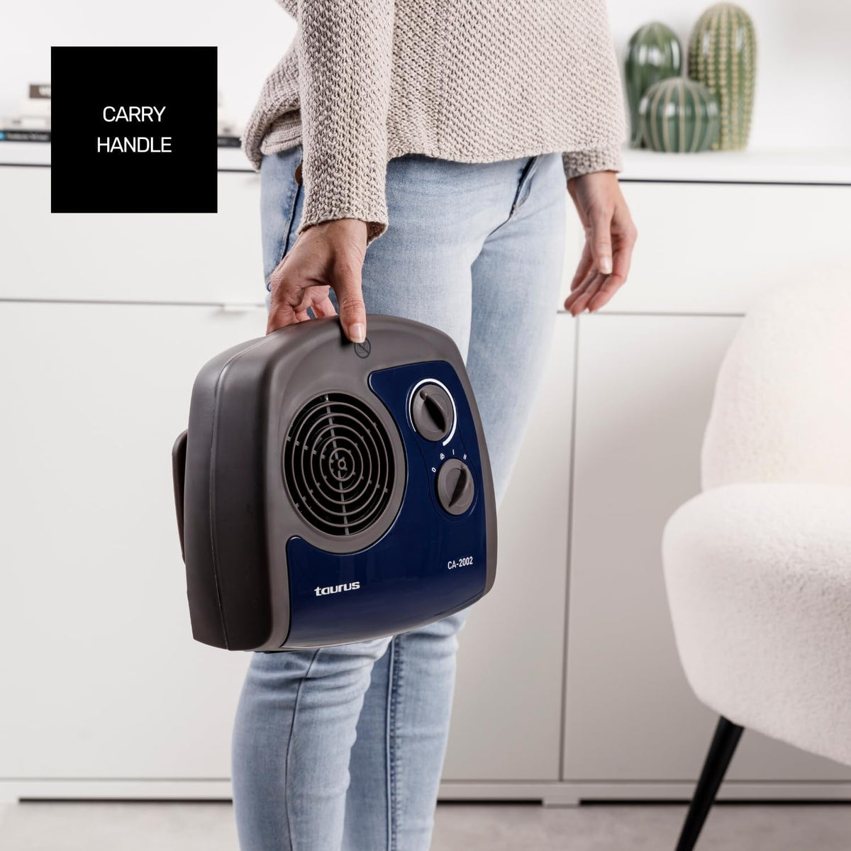 Taurus Tropicano 2400 Calefactor Eléctrico 2400W, Termostato, Ventilador