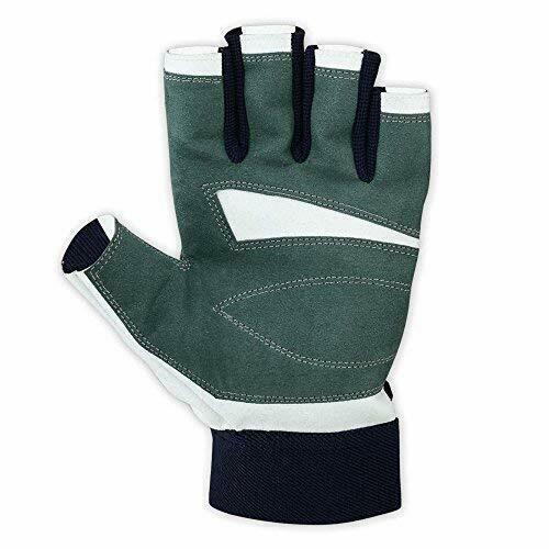 Sailing Gloves All Cut Fingers Glove Blue Green Amara Leather