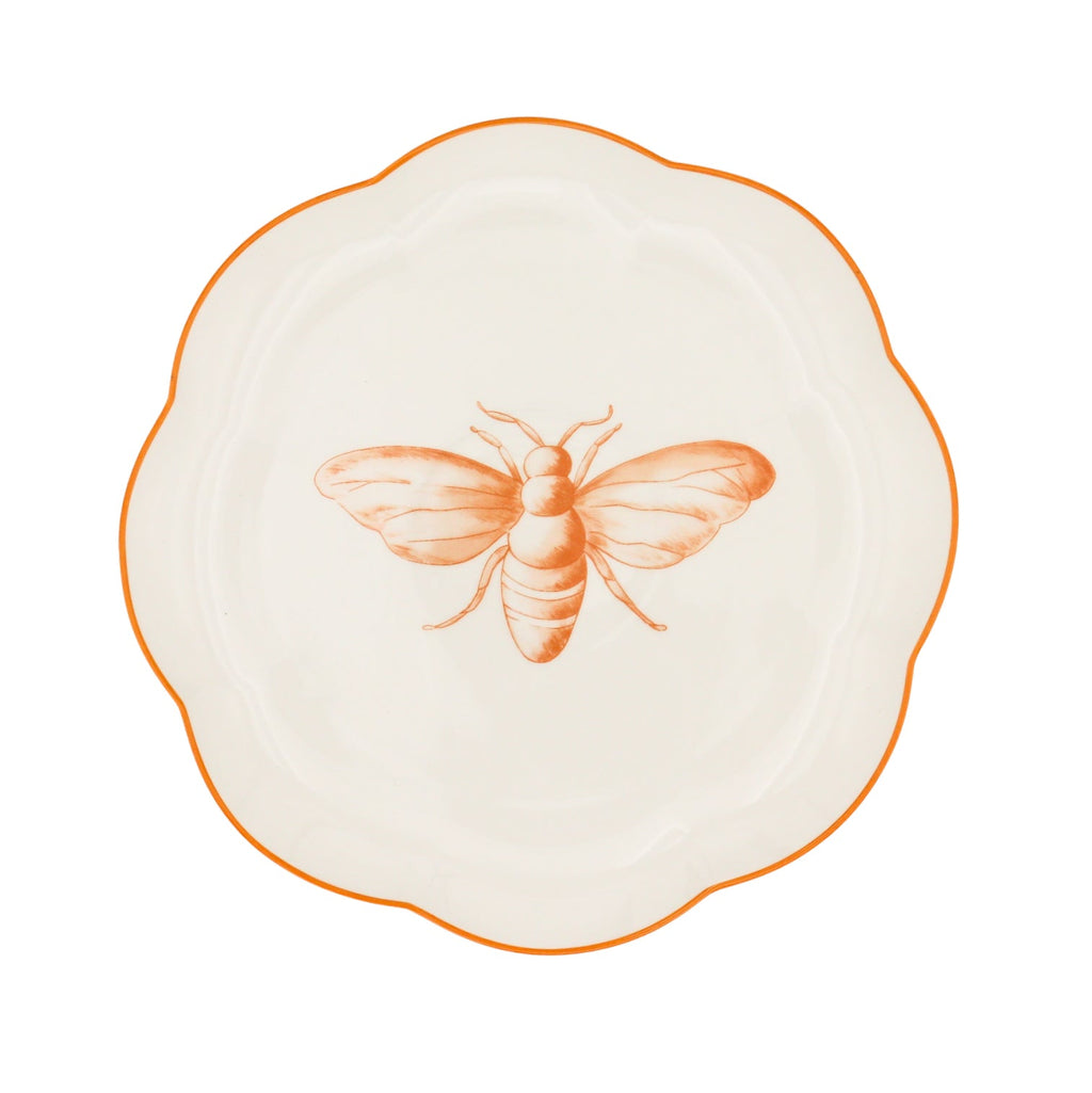 Bumble Homecoming Scalloped Ceramic Starter Plates – Set of 4 (+1 Bonus Plate)
