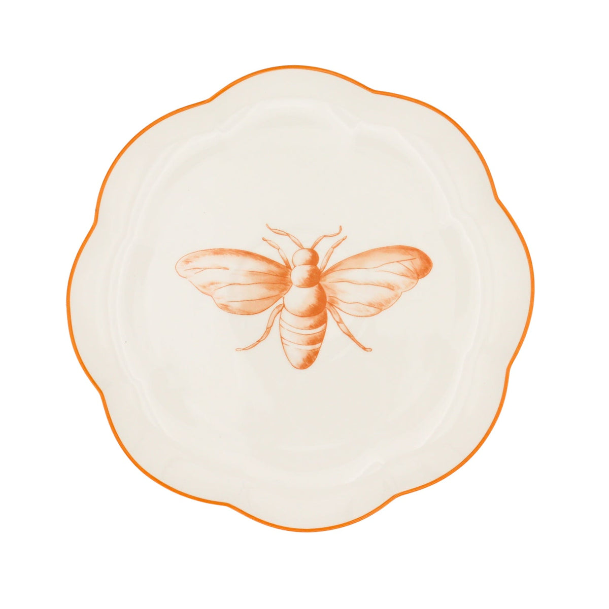 Bumble Homecoming Scalloped Ceramic Starter Plates – Case of 12 (+3 Bonus Plates)
