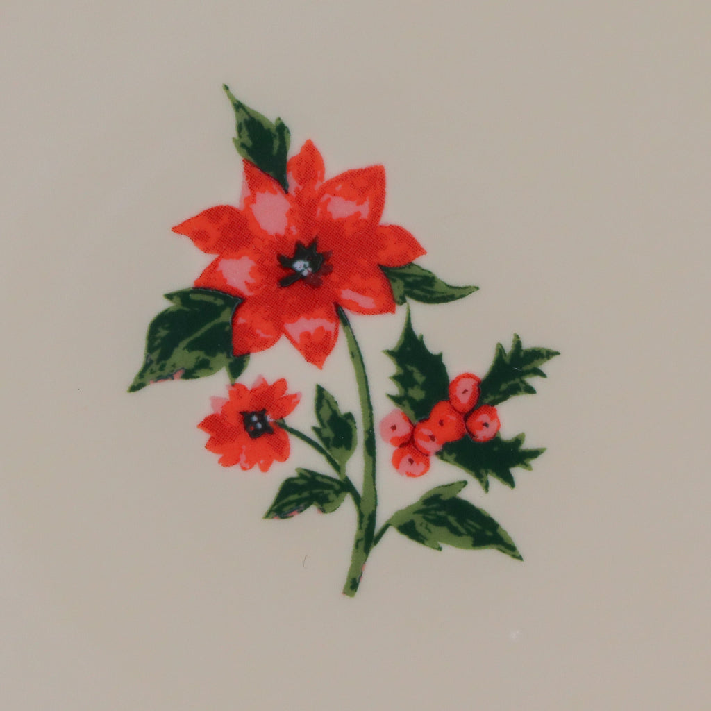 Festive Flora Scalloped Ceramic Starter Plates – Case of 12 (+3 Bonus Plates)