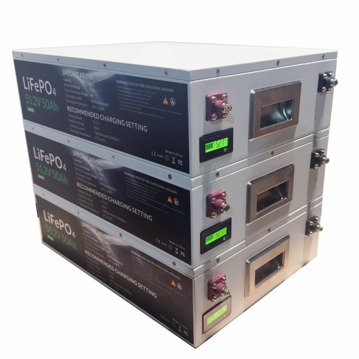 24V 100Ah LiFePO4 Battery with Active Balance & 100A BMS