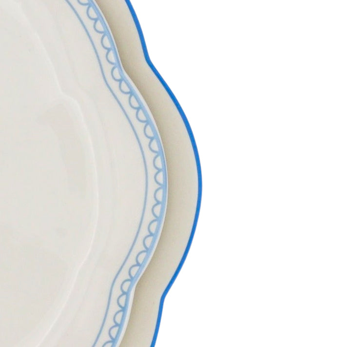 Meadow Flora Scalloped Ceramic Starter Plates – Case of 12 (+3 Bonus Plates)