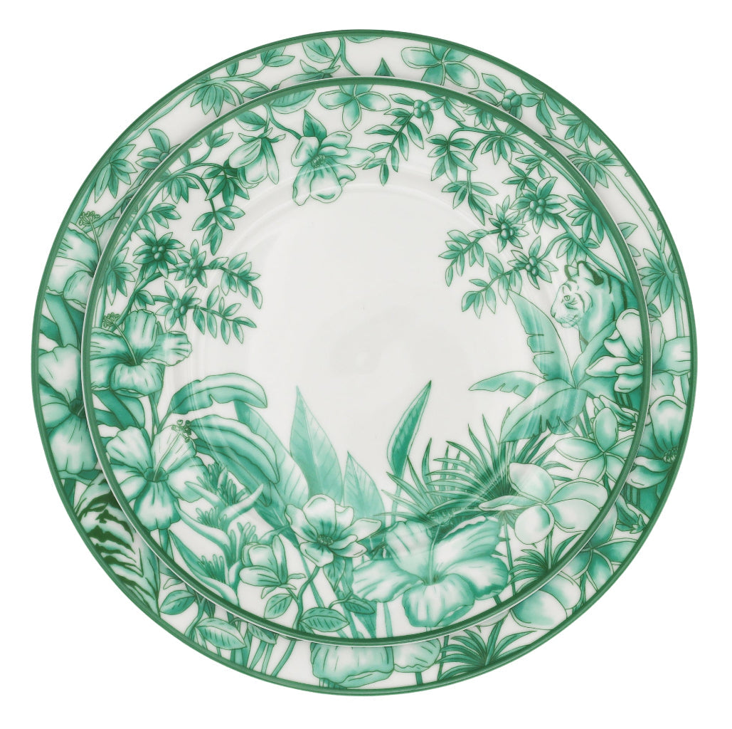 Monsoon Verdant Porcelain Starter Plates – Case of 12 (+3 Bonus Plates)