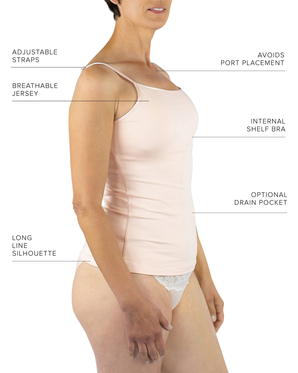 Maia Sustainable Jersey Cami, Blush
