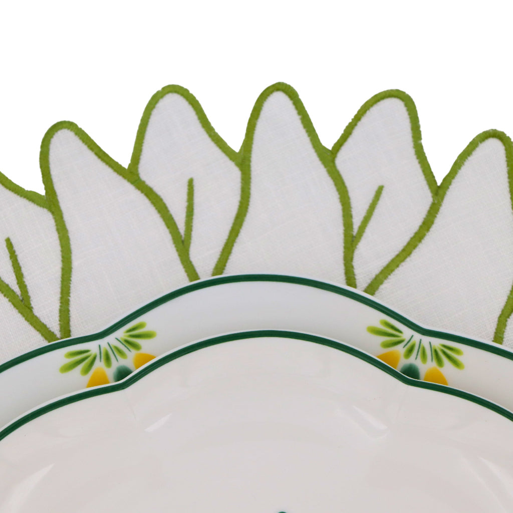 Valensole Lavender Scalloped Ceramic Starter Plates – Case of 12 (+3 Bonus Plates)