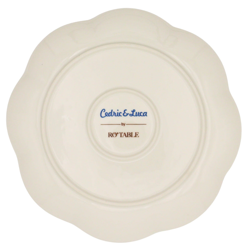 Valensole Lavender Scalloped Ceramic Starter Plates – Case of 12 (+3 Bonus Plates)
