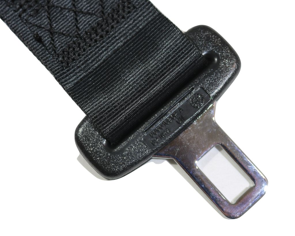 Black Retractable Forklift Replacement Seatbelt w/ Hardware