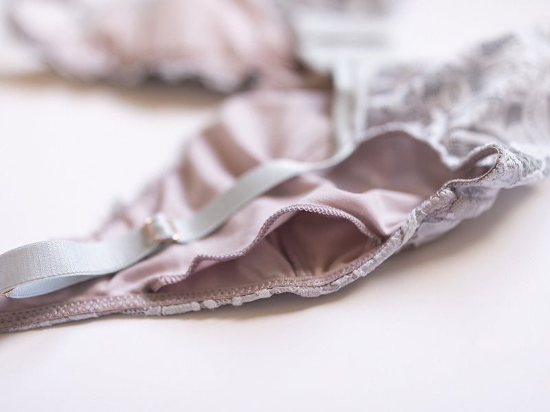 Vela Wireless Bra, Grey / Mauve