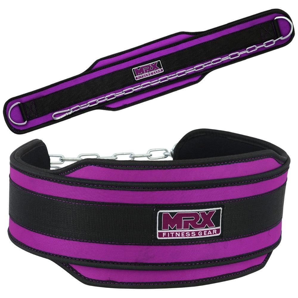 MRX Weight Lifting Nylon Dip Belt With Metal Chain Bodybuilding Gym Workout