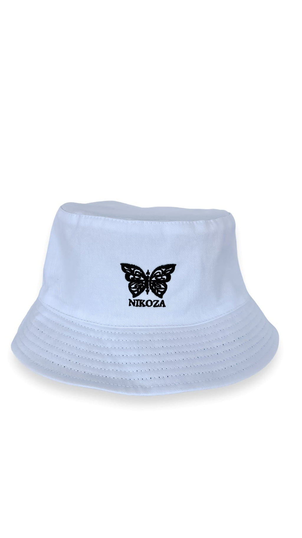 White/Black Nikoza Bucket Hat