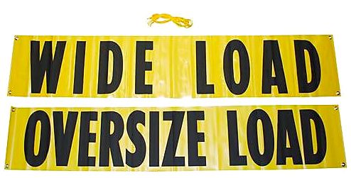 OVERSIZE LOAD / WIDE LOAD SIGN Reversible Banner 84" x 18" | OLWL