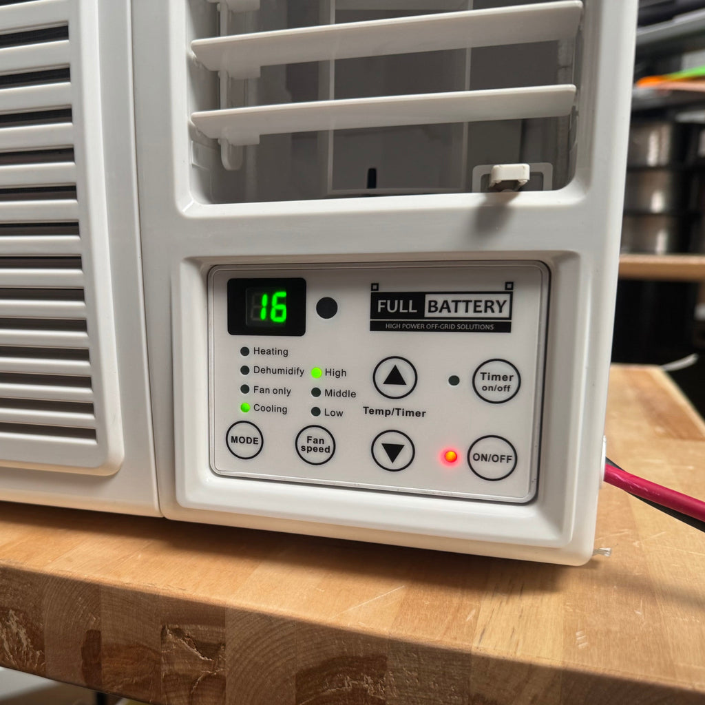 24V DC Window Air Conditioner & Heater runs directly off battery