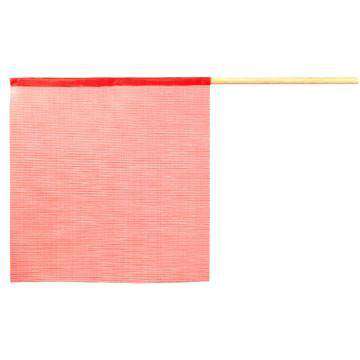 Red Warning Flag - Vinyl Mesh on Wooden Dowel 6 PACK | RWFX6